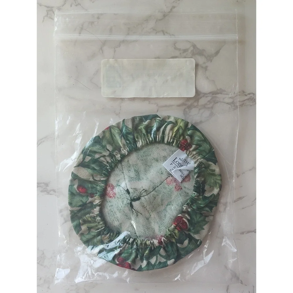 Longaberger Melody Basket Fabric Lid Cover AMERICAN HOLLY #28078135 NOS A7